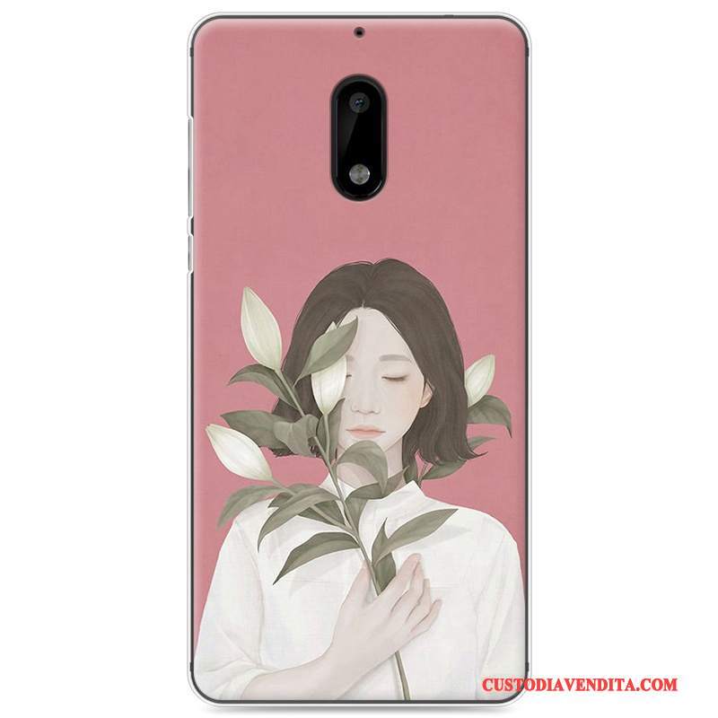 Custodia Nokia 6 Colore Morbido Rosa, Cover Nokia 6 Protezione Artetelefono