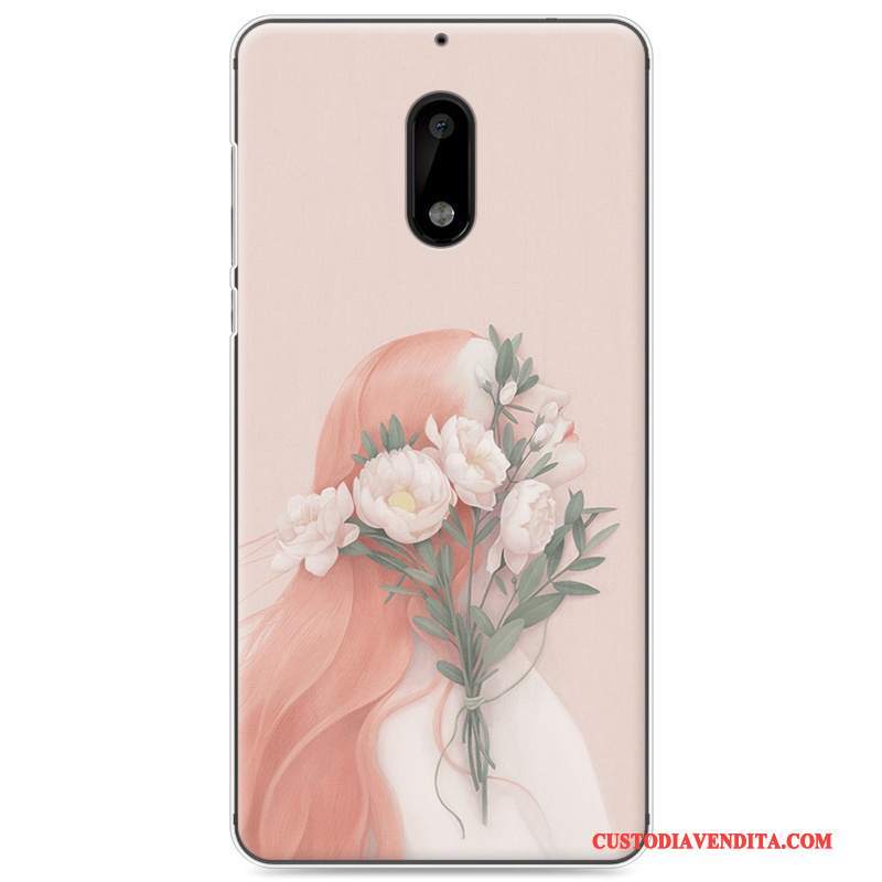 Custodia Nokia 6 Colore Morbido Rosa, Cover Nokia 6 Protezione Artetelefono