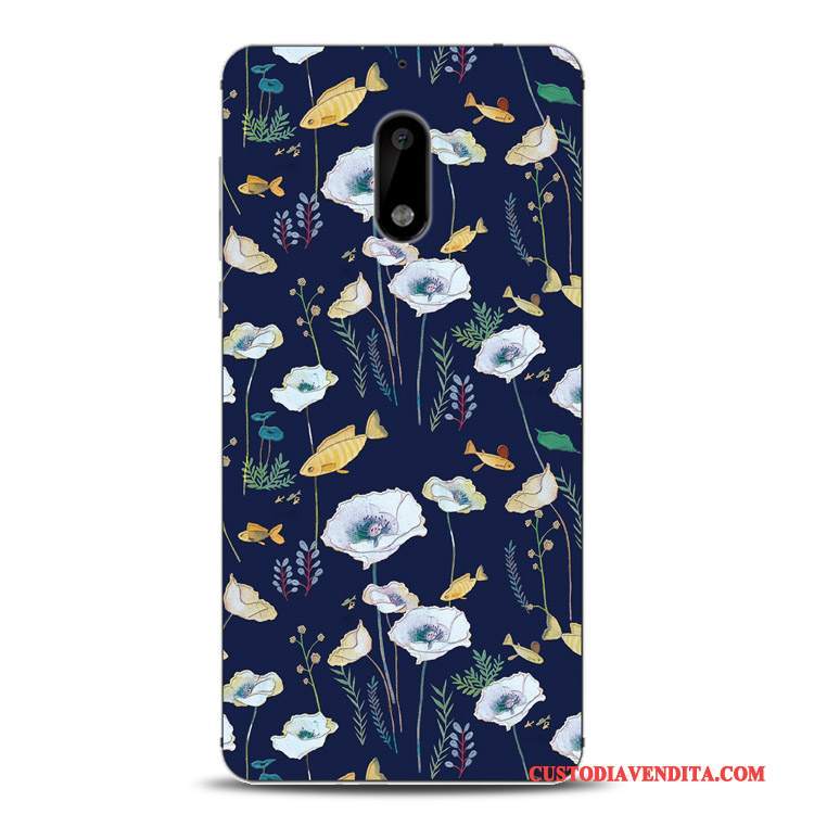 Custodia Nokia 6 Colore Telefono Fiori, Cover Nokia 6 Protezione Supporto Piccola