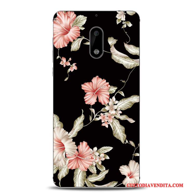 Custodia Nokia 6 Colore Telefono Fiori, Cover Nokia 6 Protezione Supporto Piccola