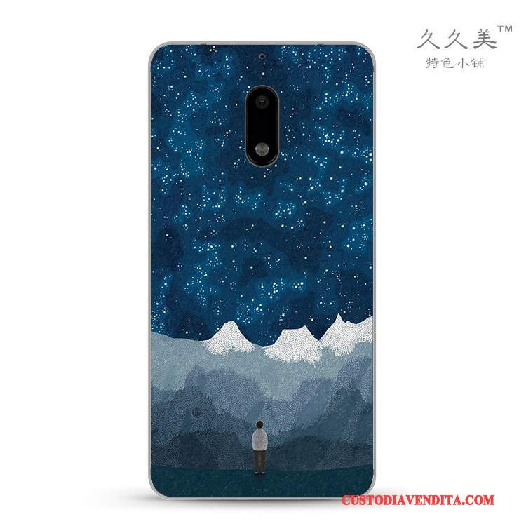 Custodia Nokia 6 Creativo Affari Trasparente, Cover Nokia 6 Protezione Nerotelefono