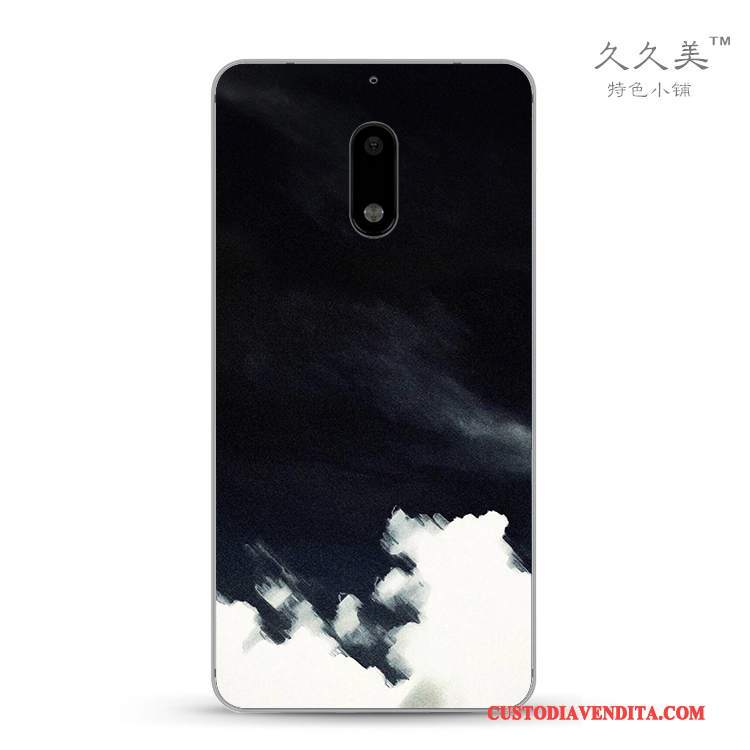 Custodia Nokia 6 Creativo Affari Trasparente, Cover Nokia 6 Protezione Nerotelefono