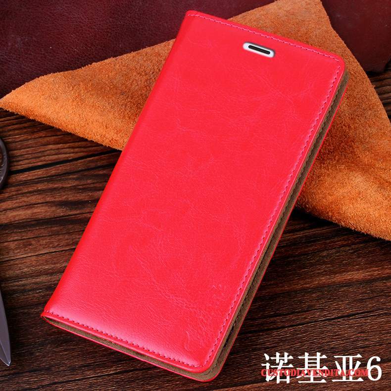 Custodia Nokia 6 Pelle Blu Anti-caduta, Cover Nokia 6 Protezione Tutto Incluso