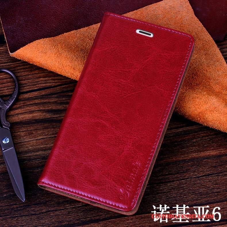 Custodia Nokia 6 Pelle Blu Anti-caduta, Cover Nokia 6 Protezione Tutto Incluso