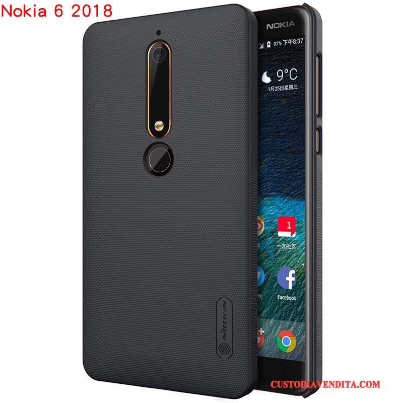 Custodia Nokia 6 Protezione Difficiletelefono, Cover Nokia 6 Nero Oro