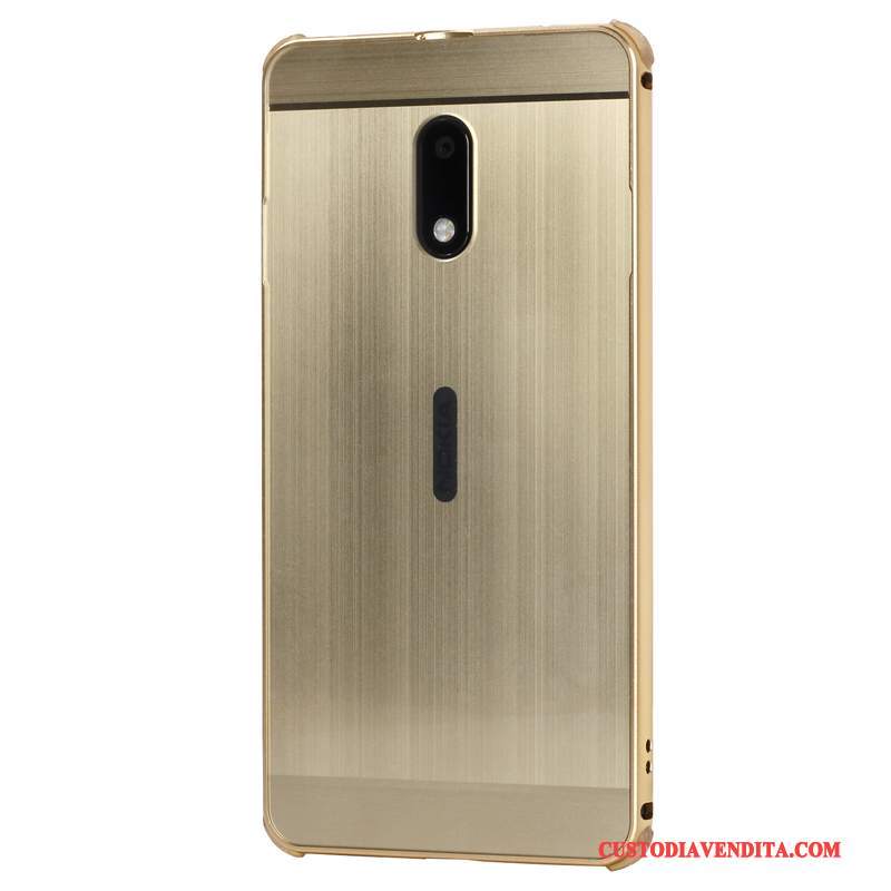 Custodia Nokia 6 Protezione Oro Telaio, Cover Nokia 6 Tendenzatelefono