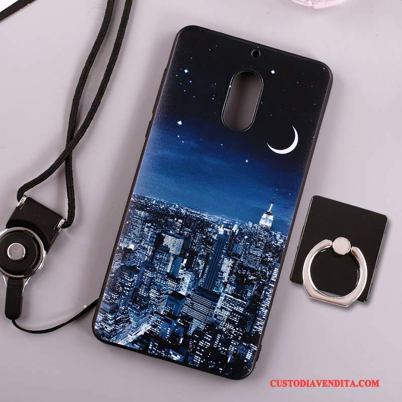 Custodia Nokia 6 Protezione Ring Tutto Incluso, Cover Nokia 6 Telefono Bianco