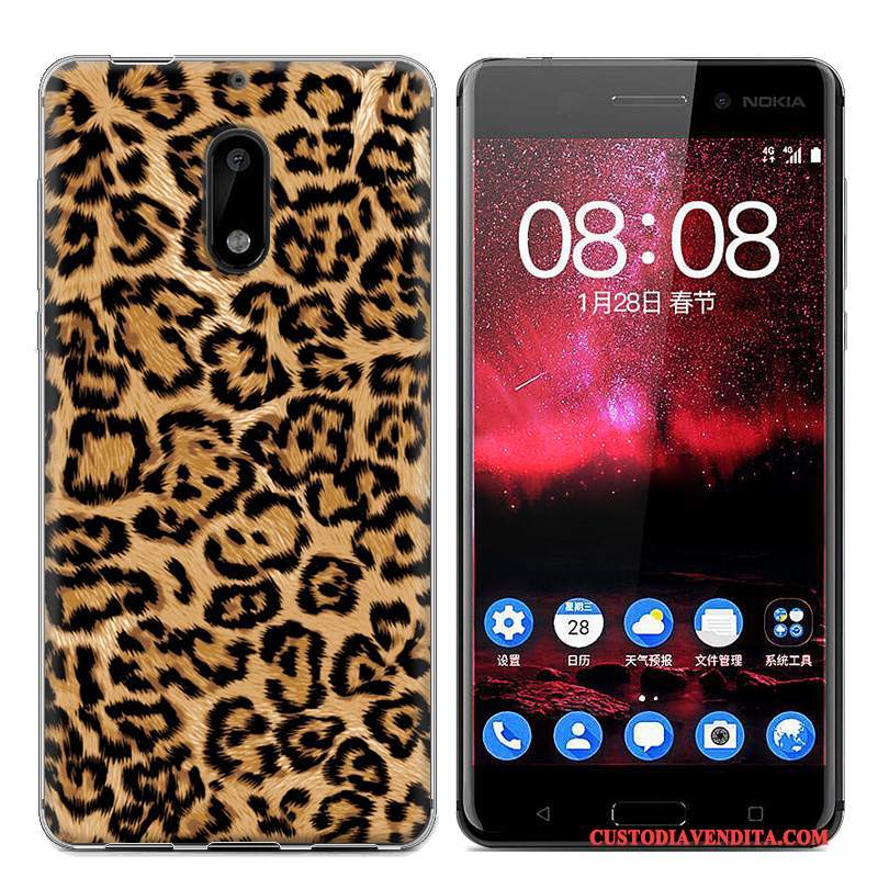 Custodia Nokia 6 Protezione Tendenza Blu, Cover Nokia 6 Colore Telefono Morbido