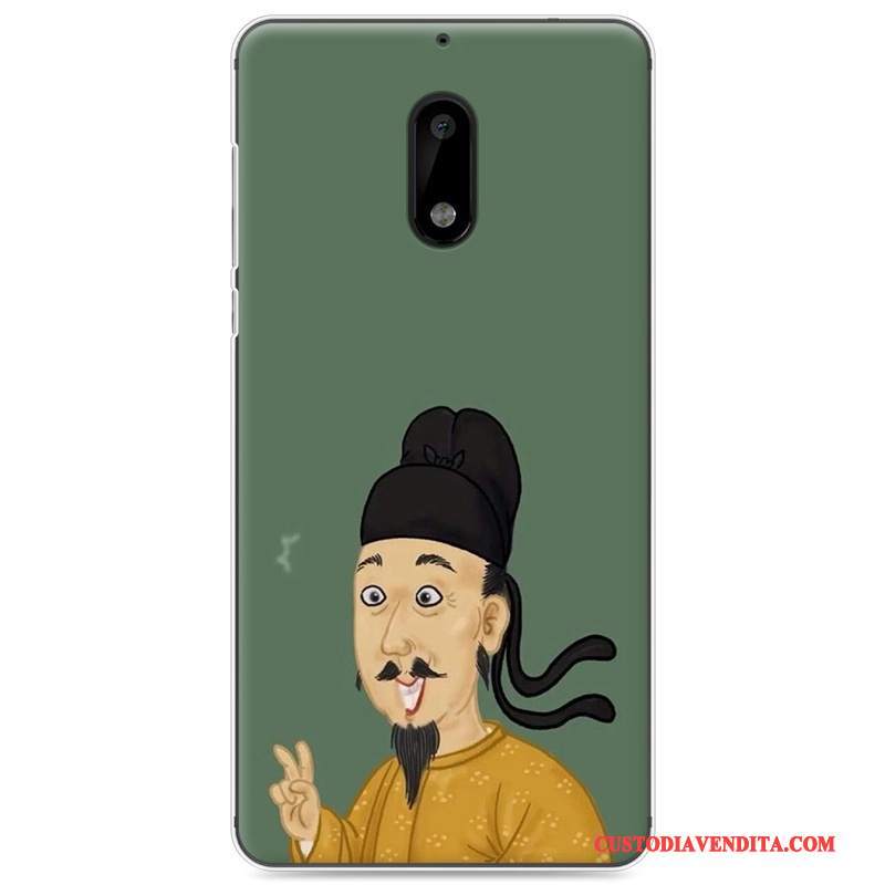 Custodia Nokia 6 Silicone Amanti Verde, Cover Nokia 6 Protezione Morbido Tutto Incluso