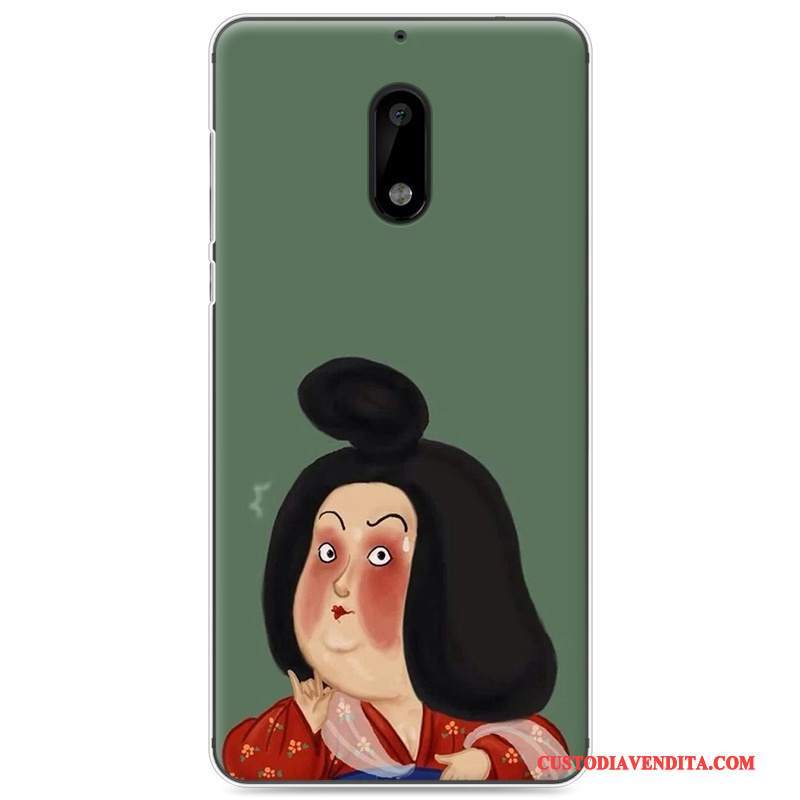 Custodia Nokia 6 Silicone Amanti Verde, Cover Nokia 6 Protezione Morbido Tutto Incluso