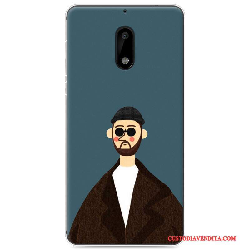 Custodia Nokia 6 Silicone Amanti Verde, Cover Nokia 6 Protezione Morbido Tutto Incluso