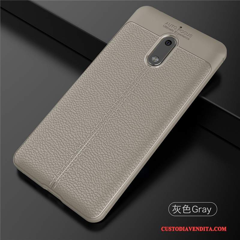 Custodia Nokia 6 Silicone Anti-cadutatelefono, Cover Nokia 6 Morbido Grigio