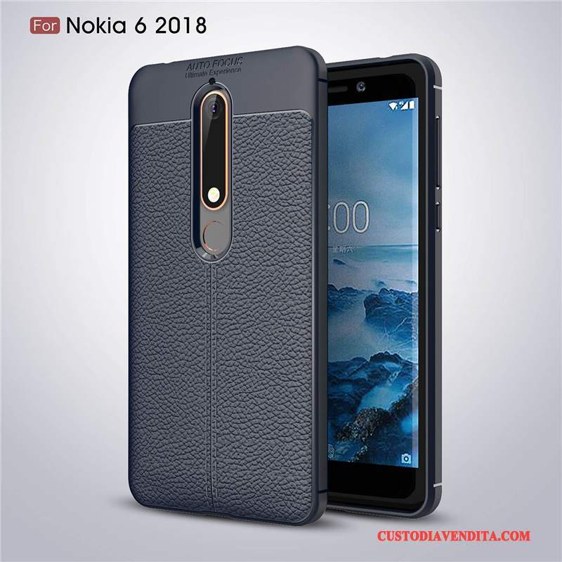 Custodia Nokia 6 Silicone Anti-cadutatelefono, Cover Nokia 6 Morbido Grigio