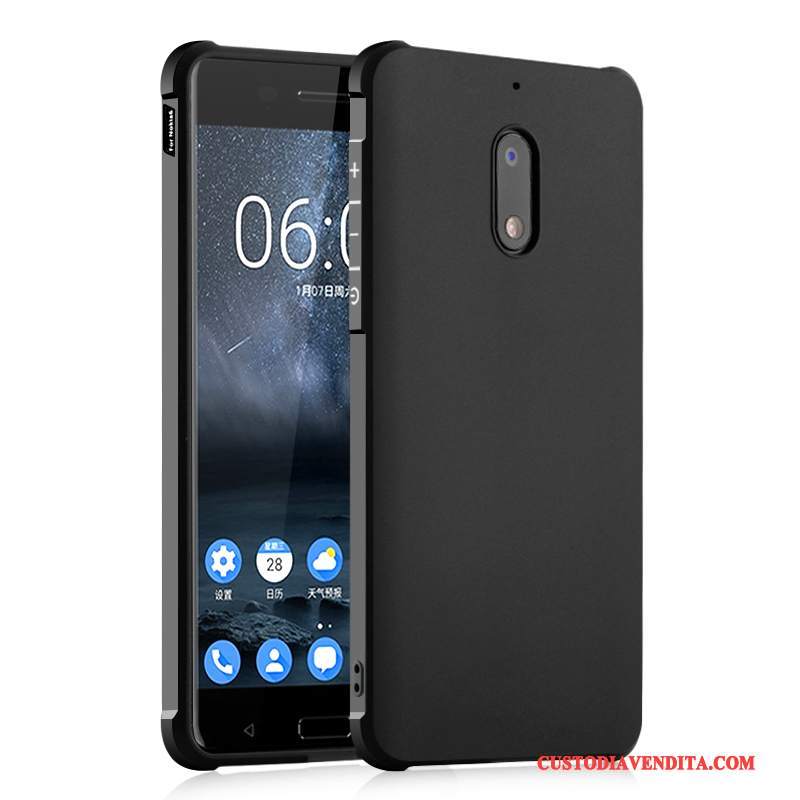 Custodia Nokia 6 Silicone Chiaro Anti-caduta, Cover Nokia 6 Protezione Affari Grigio