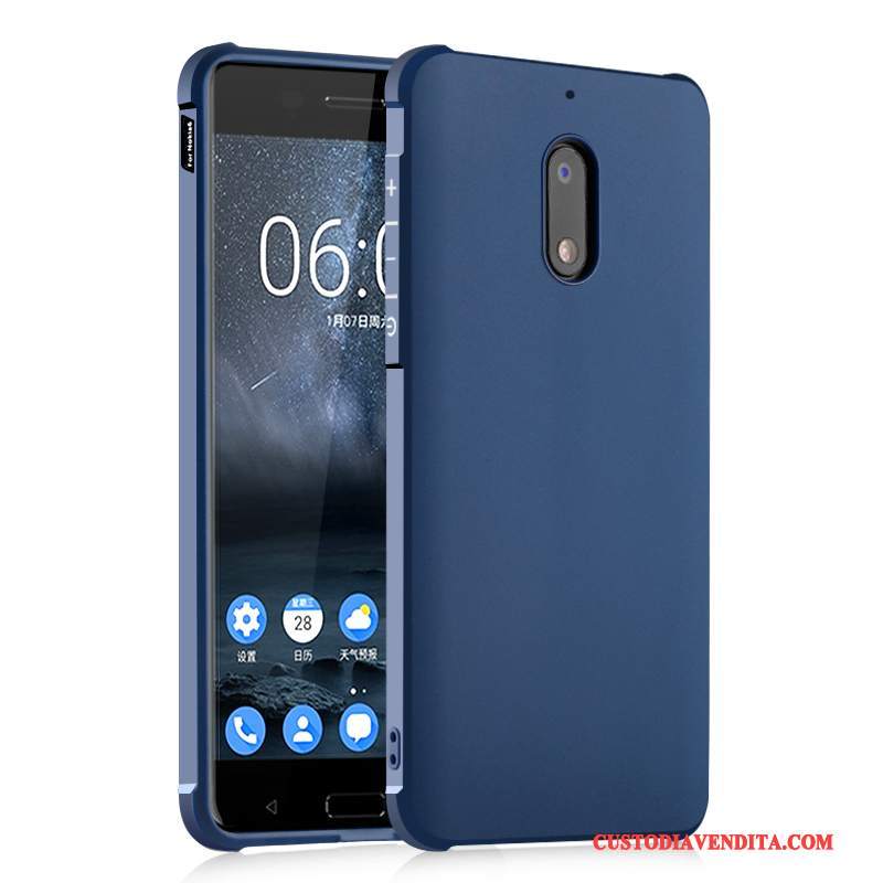 Custodia Nokia 6 Silicone Chiaro Anti-caduta, Cover Nokia 6 Protezione Affari Grigio