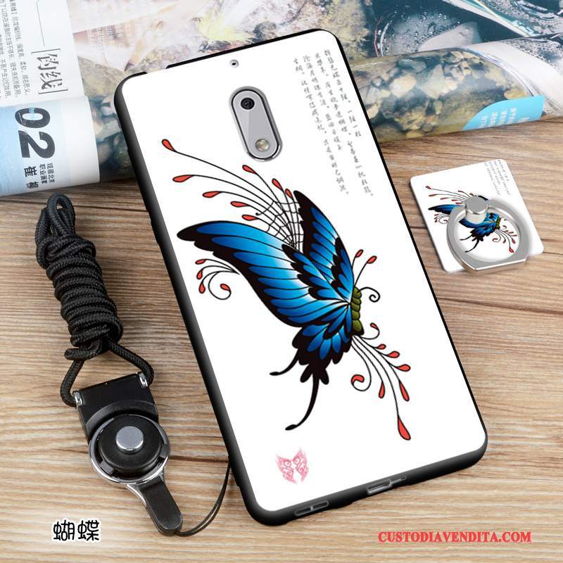 Custodia Nokia 6 Silicone Morbido Europa, Cover Nokia 6 Protezione Telefono Blu