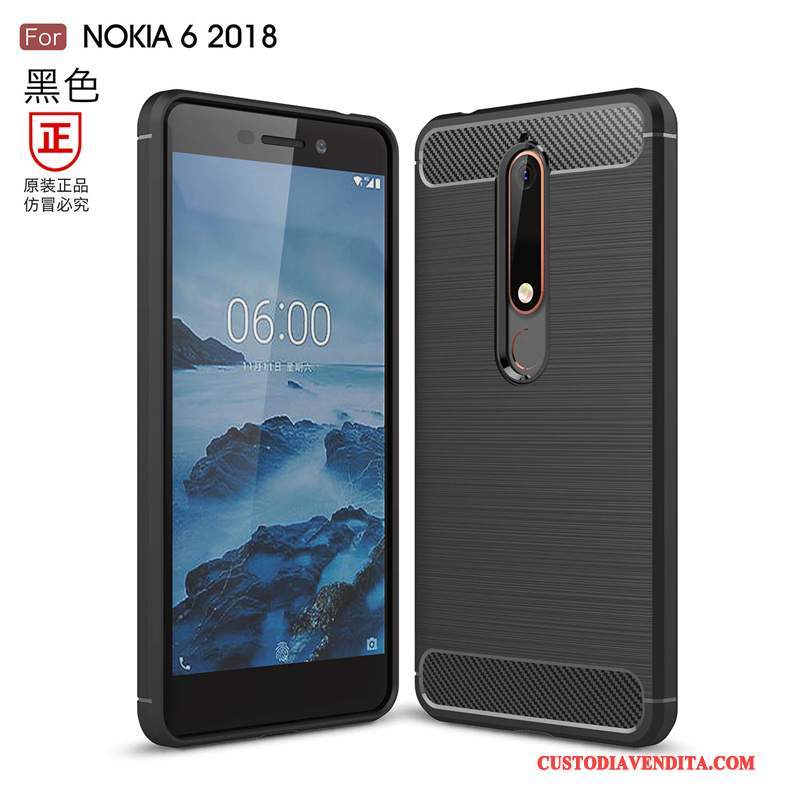 Custodia Nokia 6 Silicone Rosso Nuovo, Cover Nokia 6 Protezione Anti-cadutatelefono