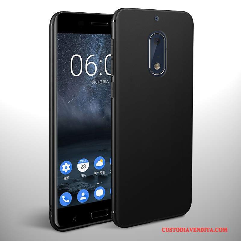 Custodia Nokia 6 Silicone Tutto Incluso Morbido, Cover Nokia 6 Nerotelefono