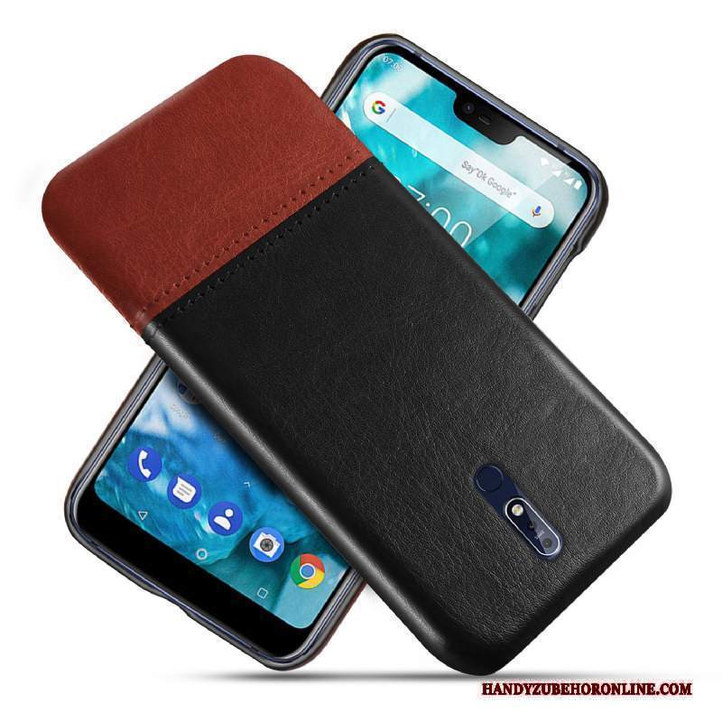 Custodia Nokia 7.1 Pelle Nuovotelefono, Cover Nokia 7.1 Protezione Anti-caduta Di Personalità