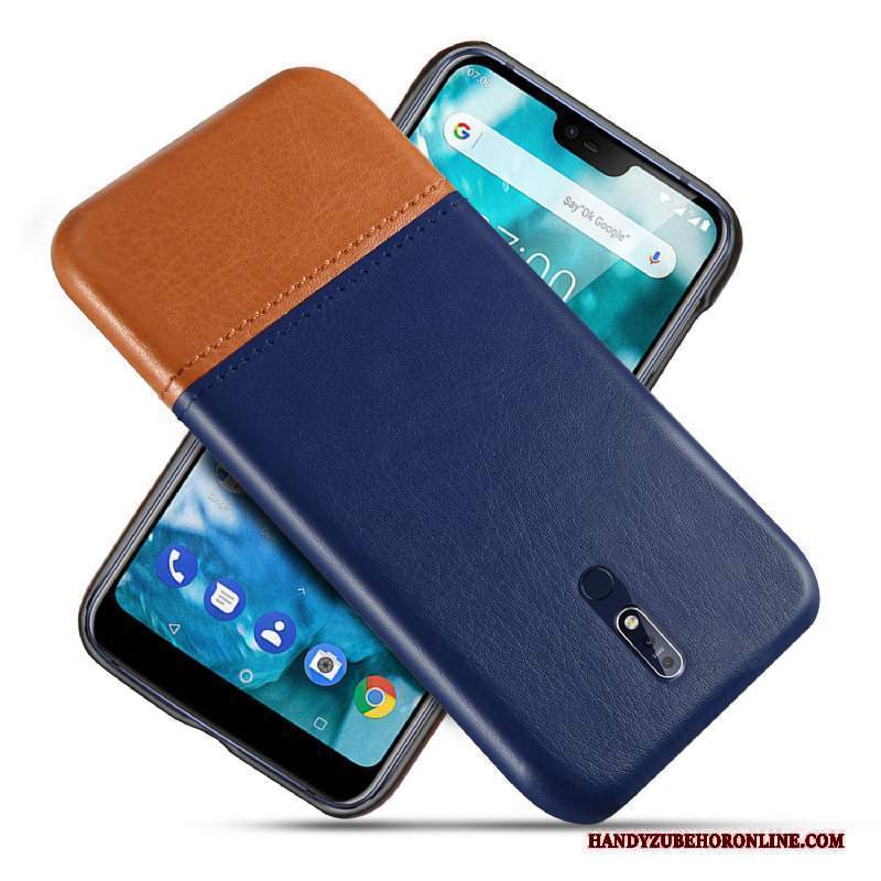 Custodia Nokia 7.1 Pelle Nuovotelefono, Cover Nokia 7.1 Protezione Anti-caduta Di Personalità