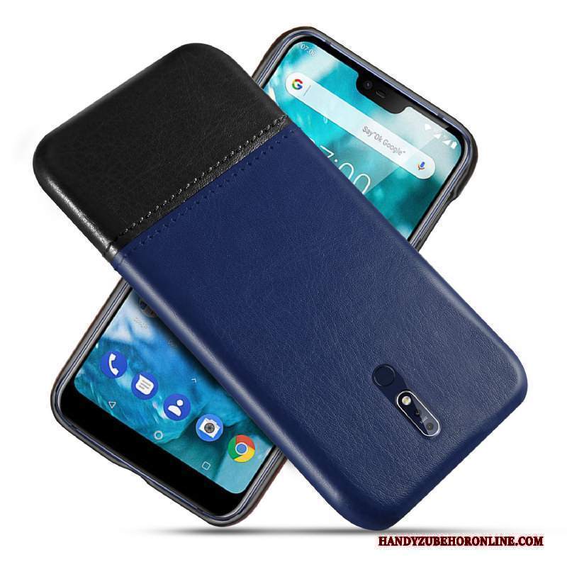 Custodia Nokia 7.1 Pelle Nuovotelefono, Cover Nokia 7.1 Protezione Anti-caduta Di Personalità