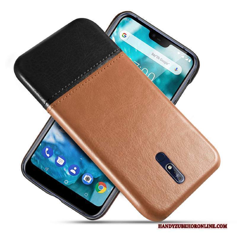 Custodia Nokia 7.1 Pelle Nuovotelefono, Cover Nokia 7.1 Protezione Anti-caduta Di Personalità