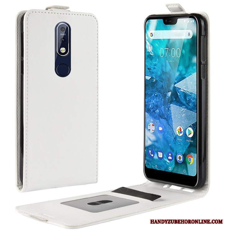 Custodia Nokia 7.1 Pelle Rossotelefono, Cover Nokia 7.1 Protezione