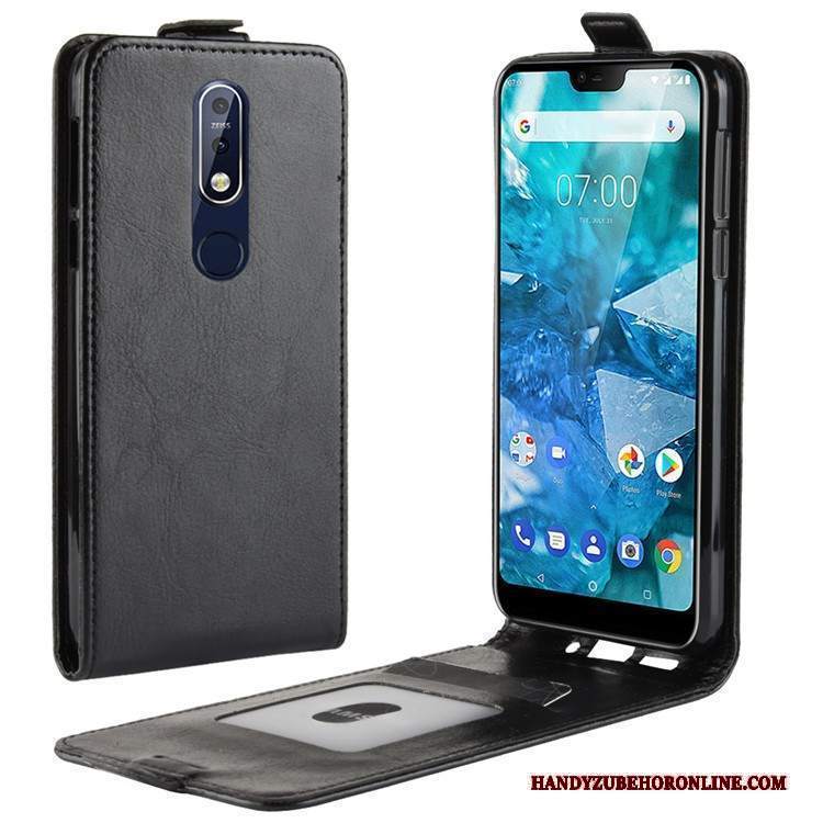 Custodia Nokia 7.1 Pelle Rossotelefono, Cover Nokia 7.1 Protezione