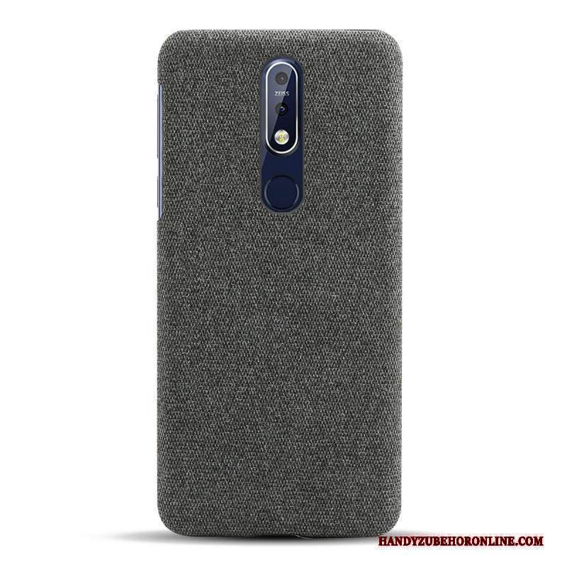 Custodia Nokia 7.1 Protezione Leggere Panno, Cover Nokia 7.1 Nerotelefono