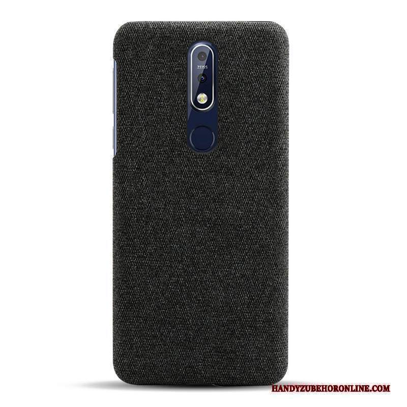 Custodia Nokia 7.1 Protezione Leggere Panno, Cover Nokia 7.1 Nerotelefono