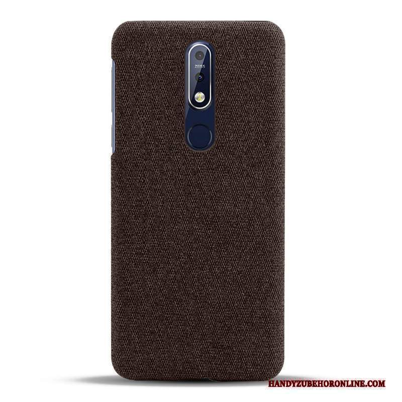 Custodia Nokia 7.1 Protezione Leggere Panno, Cover Nokia 7.1 Nerotelefono