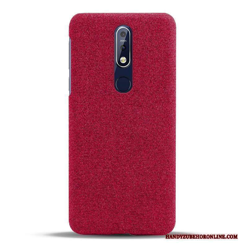 Custodia Nokia 7.1 Protezione Leggere Panno, Cover Nokia 7.1 Nerotelefono