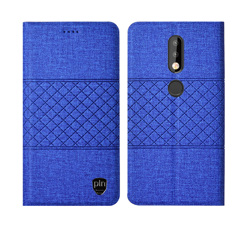 Custodia Nokia 7.1 Protezione Telefono Anti-caduta, Cover Nokia 7.1 Pelle Nuovo Nero