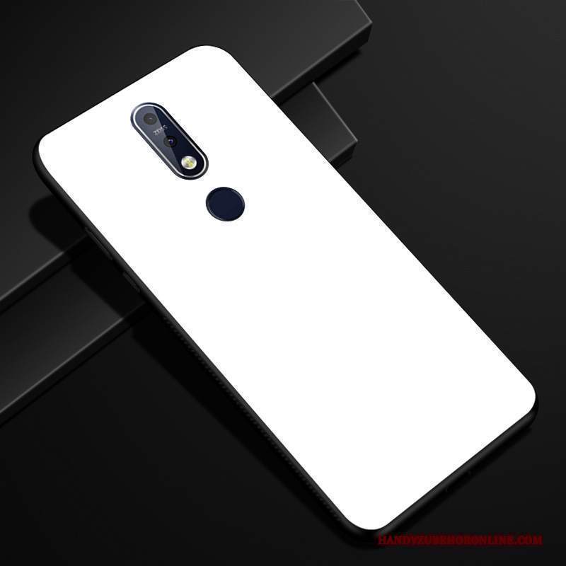 Custodia Nokia 7.1 Protezione Telefono Vetro, Cover Nokia 7.1 Puro Porpora