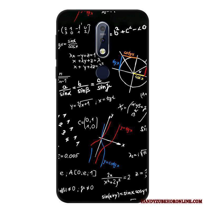 Custodia Nokia 7.1 Silicone Morbido Nero, Cover Nokia 7.1 Protezione Anti-caduta Vento