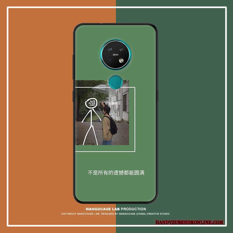 Custodia Nokia 7.2 Arte Tendenza, Cover Nokia 7.2 Verde Anti-caduta