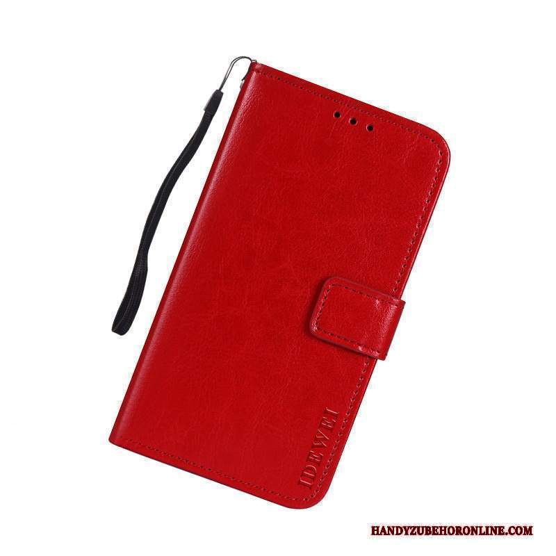 Custodia Nokia 7.2 Pelle Rosso Morbido, Cover Nokia 7.2 Folio Hemming Tendenza