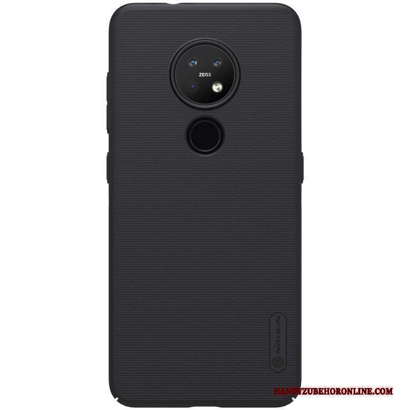 Custodia Nokia 7.2 Protezione Telefono Bianco, Cover Nokia 7.2 Macchiati Oro