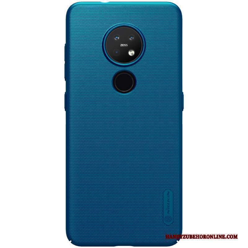 Custodia Nokia 7.2 Protezione Telefono Bianco, Cover Nokia 7.2 Macchiati Oro