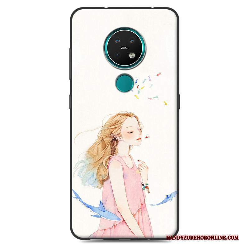 Custodia Nokia 7.2 Silicone Verdetelefono, Cover Nokia 7.2 Protezione Fresco Macchiati