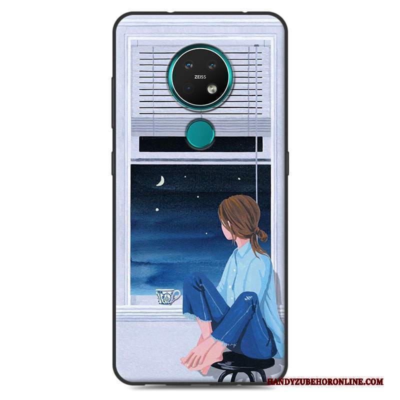 Custodia Nokia 7.2 Silicone Verdetelefono, Cover Nokia 7.2 Protezione Fresco Macchiati