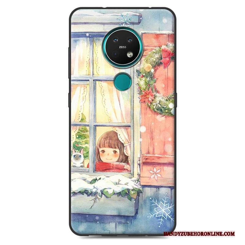 Custodia Nokia 7.2 Silicone Verdetelefono, Cover Nokia 7.2 Protezione Fresco Macchiati