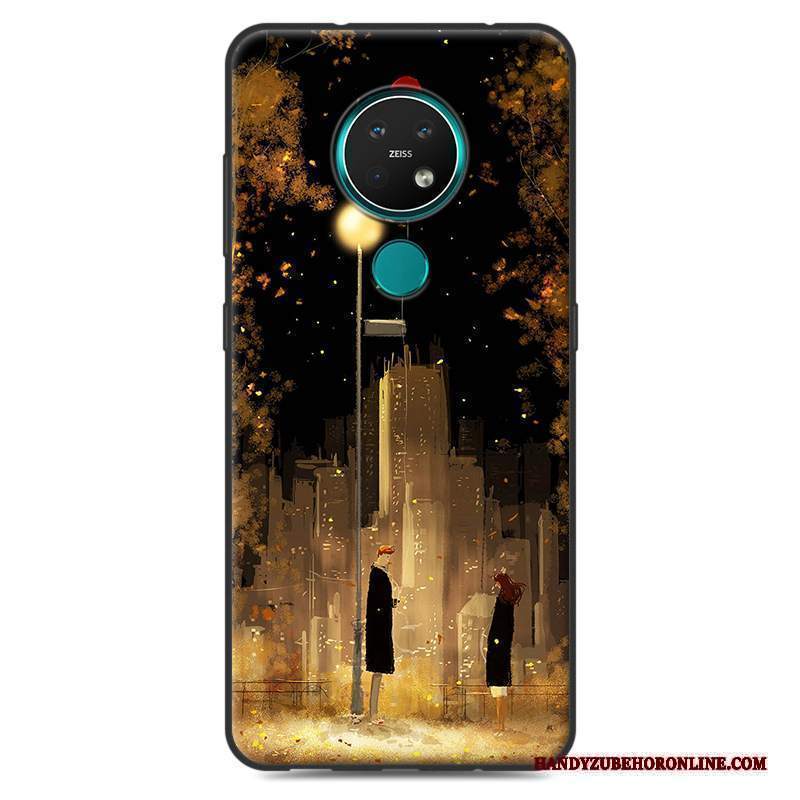 Custodia Nokia 7.2 Silicone Verdetelefono, Cover Nokia 7.2 Protezione Fresco Macchiati