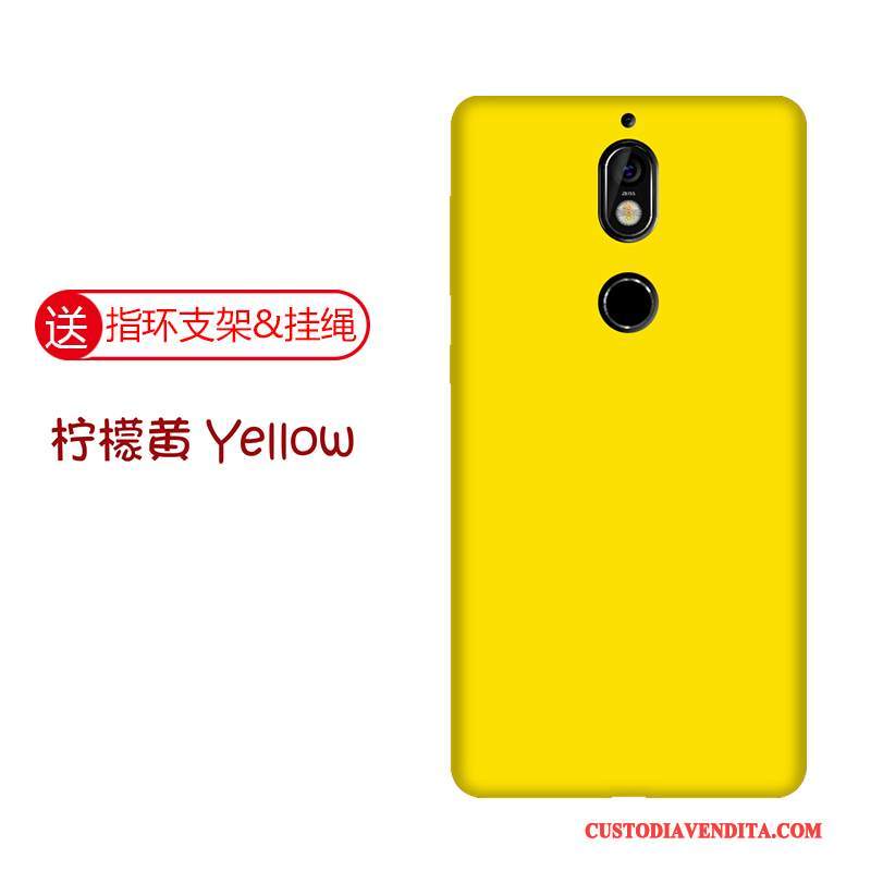 Custodia Nokia 7 Cartone Animato Morbido Tendenza, Cover Nokia 7 Silicone Di Personalità Giallo