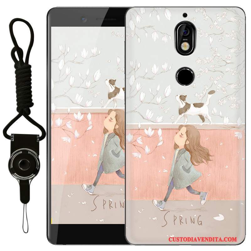 Custodia Nokia 7 Creativo Di Personalitàtelefono, Cover Nokia 7 Silicone Rosa Anti-caduta