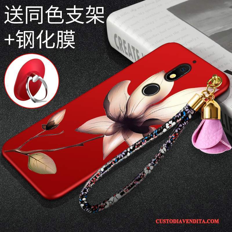 Custodia Nokia 7 Creativo Morbido Rosso, Cover Nokia 7 Silicone Tutto Incluso Nuovo