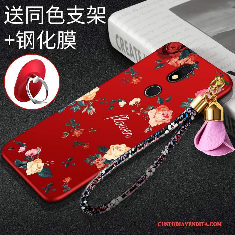 Custodia Nokia 7 Creativo Morbido Rosso, Cover Nokia 7 Silicone Tutto Incluso Nuovo