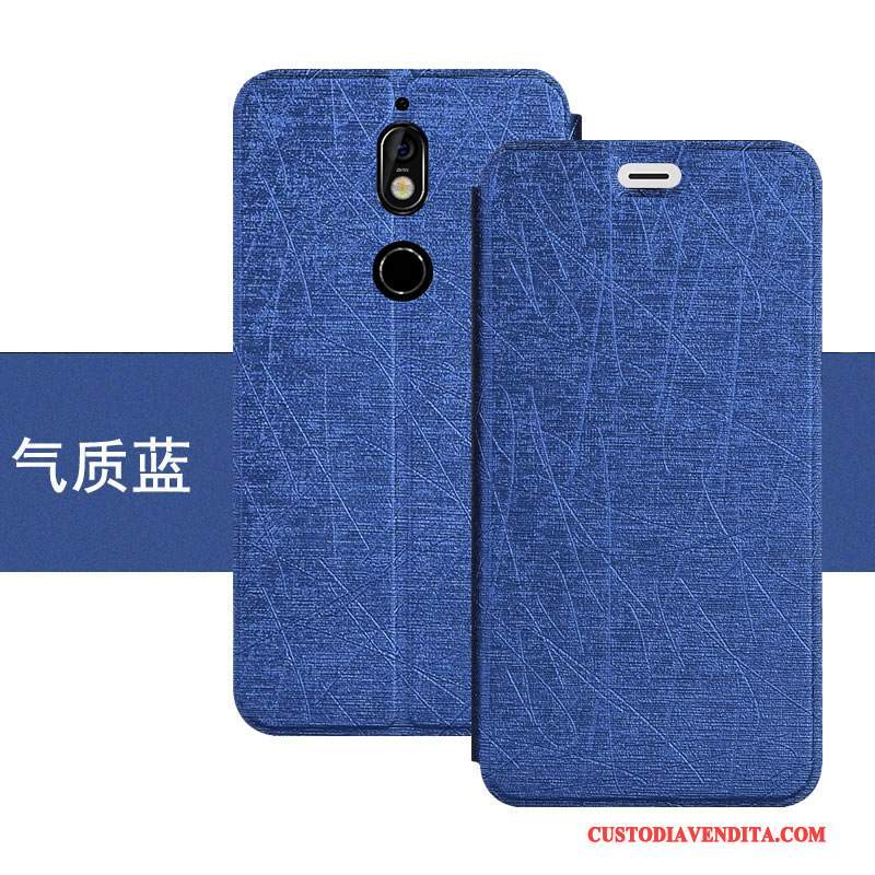 Custodia Nokia 7 Pelle Colore Supporto, Cover Nokia 7 Folio Blutelefono