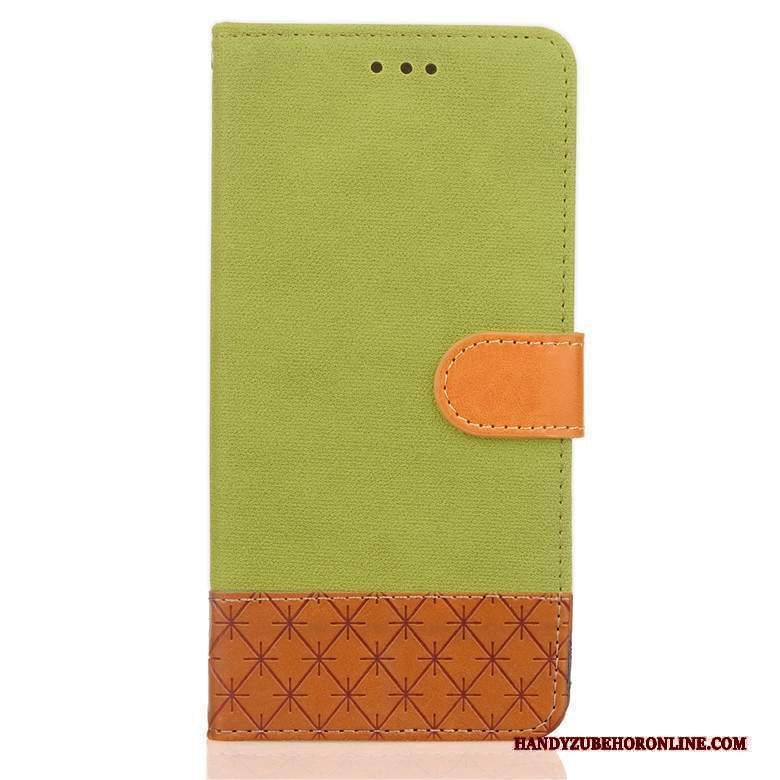 Custodia Nokia 7 Plus Folio Anti-caduta Verde, Cover Nokia 7 Plus Pelle Telefono