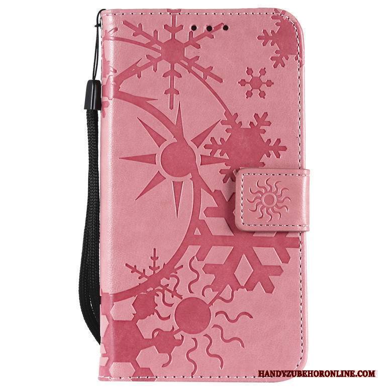 Custodia Nokia 7 Plus Folio Telefono Oro Rosa, Cover Nokia 7 Plus Pelle